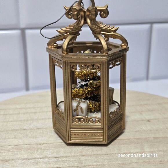 Kurt S Adler Santa's World Christmas  Ornament Lantern W Tree  VTG 2000 - Picture 7 of 9